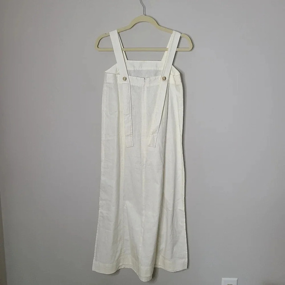 NWT Madewell Linen-Cotton Princess-Seamed Midi Dress XS - Picture 7 of 11